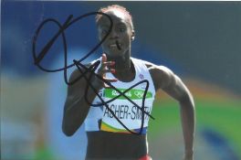 Athletics Dina Asher Smith signed 6x4 colour photo of 2019 World 200m champion and Olympic bronze