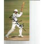Cricket Wayne Larkins signed 6x4 colour post card photo. Good Condition. All autographed items are