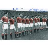 Man United 1958, Football Autographed 12 X 8 Photo, A Superb Image Depicting The Busby Babes