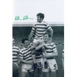 Willie Wallace 1971, Football Autographed 12 X 8 Photo, A Superb Image Depicting Bertie Auld Being