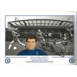 Football Bobby Tambling signed 12x8 colour montage photo picturing the legendary striker during