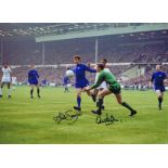 Man United 1968, Football Autographed 16 X 12 Photo, A Superb Image Depicting Man United