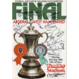 West Ham United 1980, Official Programme For The 1980 Fa Cup Final, A 1-0 Victory Over Arsenal,
