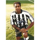 Football Patrick Kluivert signed 7x5 colour photo pictured while at Newcastle United. Good