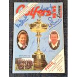 Golf 1989 Ryder Cup signed Golfers News paperback book 12 signatures includes legends of the game