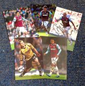 Football West Ham collection includes 5 6x4 colour photos from the 201/2012 season signatures