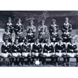 Man United 1973, Football Autographed 16 X 12 Photo, A Superb Image Depicting Players Posing For A