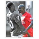 Football Mamadou Sakho signed 16x12 colourised photo pictured during his time with Liverpool. Good