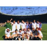 West Ham United 1980, Football Autographed 16 X 12 Photo, A Superb Image Depicting Players