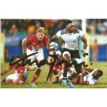 Olympics Semi Kunatani signed 6x4 colour photo of the gold medallist in the Rugby sevens for Fiji at