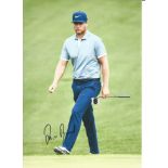 Golf Lucas Bjerregaard 12x8 signed colour photo of the Dane who plays on the European Tour. Good