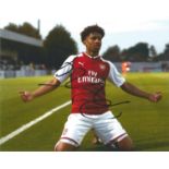 Football Reiss Nelson signed 10x8 colour photo pictured while playing for Arsenal. Reiss Luke Nelson