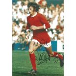 Football Willie Morgan signed 12x8 colour photo pictured in action for Manchester United. Good