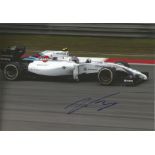 Motor Racing Valteri Bottas signed 12x8 colour photo pictured driving for Williams. Good