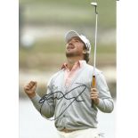 Golf Graeme McDowell 12x8 signed colour photo pictured during his win in the US Open at Pebble