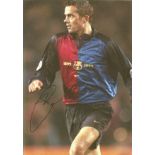 Football Phillip Cocu signed 12x8 colour photo pictured in action for Barcelona. Phillip John-