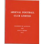 Football Arsenal statement of accounts and annual report booklet for the year 1980-81. Good