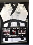 Boxing Float like a butterfly sting like a Bee Muhammad Ali 56x38 mounted and framed signed Everlast