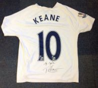 Football Robbie Keane signed replica Tottenham Hotspur shirt size small dedicated. Robert David