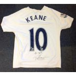 Football Robbie Keane signed replica Tottenham Hotspur shirt size small dedicated. Robert David