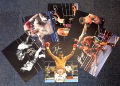 Boxing collection 6, British legends of the ring signatures included are Richie Woodhall, Steve
