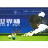Snooker Zhou Yuelong 12x8 signed colour photo. Good Condition. All autographed items are genuine