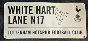 Football Moussa Sissoko signed Tottenham Hotspur White Hart Lane N17 metal road sign. Moussa Sissoko