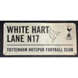 Football Moussa Sissoko signed Tottenham Hotspur White Hart Lane N17 metal road sign. Moussa Sissoko