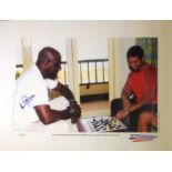 Cricket Sir Viv Richards signed Sporting Masters 22x16 rolled print pictured playing chess with