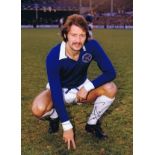 Frank Worthington 1973, Football Autographed 16 X 12 Photo, A Superb Image Depicting The Leicester