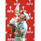 Golf Pablo Larrazabal 12x8 signed colour photo pictured after winning Abu Dhabi HSBC Championship in