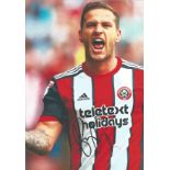 Football Billy Sharp signed 12x8 colour photo pictured in action for Sheffield United. Billy Louis