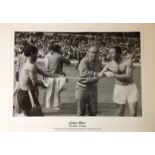 Football George Cohen signed 20x16 black and white photo picturing the iconic image of Sir Alf
