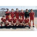 Nottingham Forest 1980, Football Autographed 12 X 8 Photo, A Superb Image Depicting Players Lining