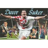 Football Davor Suker signed 7x5 colour montage photo. Davor Suker ( born 1 January 1968) is a