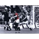 Kevin Moran 1985, Football Autographed 16 X 12 Photo, A Superb Image Depicting The Man United