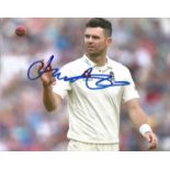 Cricket James Anderson signed 10x8 colour photo pictured on Test match duty for England. Good