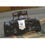 Motor Racing Sergio Perez signed 12x8 colour photo pictured driving for Force India. Good Condition.