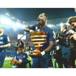 Football Serge Aurier signed 10x8 colour photo pictured celebrating while at Paris St Germain.