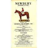 Horse Racing vintage programme 1964 Newbury Hennessy Gold Cup known for the year the great gelding