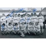 Leeds United 1974, Football Autographed 12 X 8 Photo, A Superb Image Depicting The 1974 First