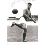 Football Just Fontaine signed 6x4 black and white photo he was the leading scorer in the 1958