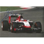 Motor Racing Jules Bianchi signed 12x8 colour photo pictured driving for Marussia. Good Condition.