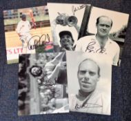 British Legends collection 5 signed photos from some greats of British sport signatures include