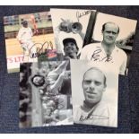 British Legends collection 5 signed photos from some greats of British sport signatures include