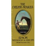 Horse Racing programme The Epsom Derby 1983 programme the year the legendary Lester Piggott won