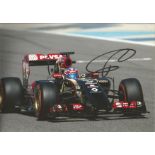 Motor Racing Roman Grosjean signed 12x8 colour photo pictured driving for Lotus. Good Condition. All