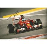 Motor Racing Fernando Alonso signed 12x8 colour photo pictured driving for Ferrari. Good