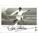 Football Martin Chivers signed 6x4 Tottenham Hotspur black and white post card. Good Condition.