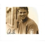 Football Eirik Bakke signed 10x8 sepia photo pictured during his playing days with Leeds United.